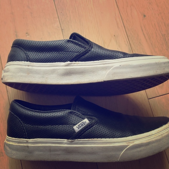 vans perforated leather
